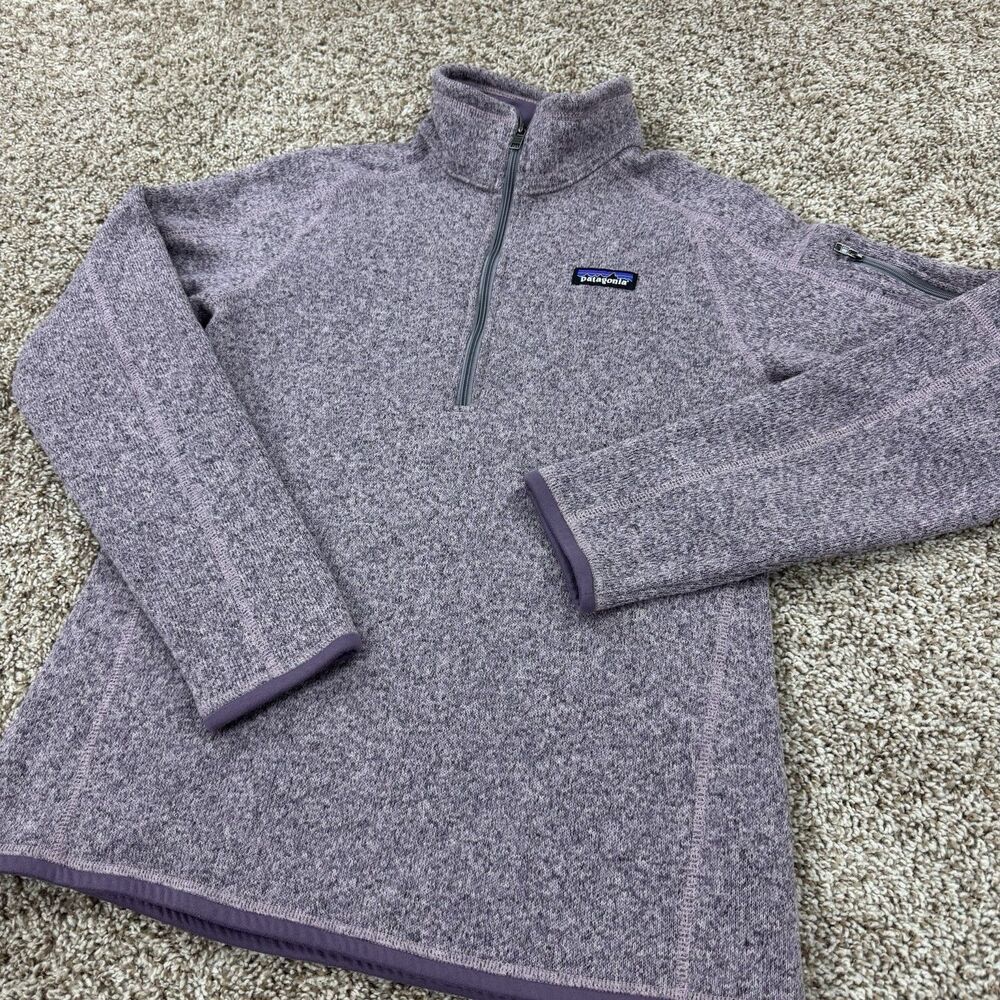 Patagonia Better Sweater 1/4 Zip Fleece Womens M Hazy Purple Pullover 25618